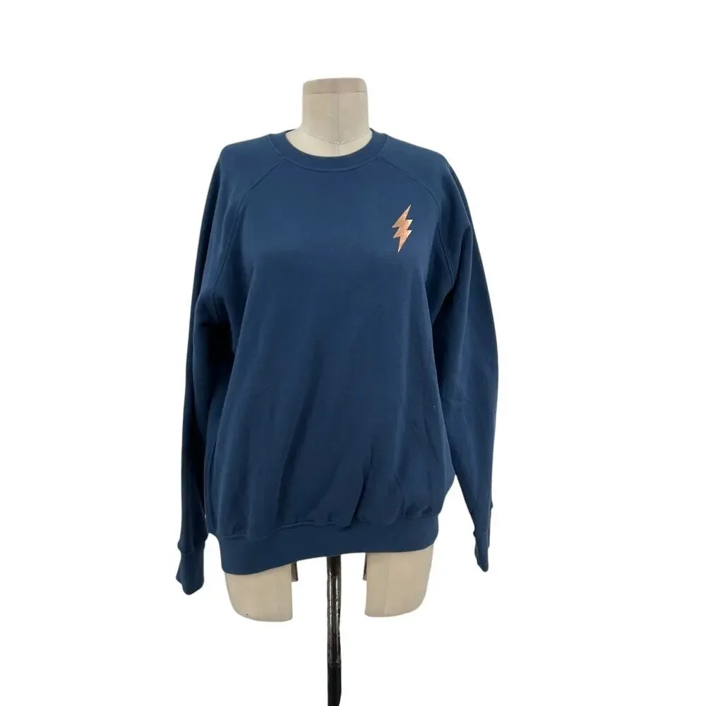 Spiritual Gangster Peace Love Light Sweatshirt Long Sleeve Blue Rose Gold Medium - Picture 2 of 12